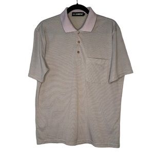 Men’s Striped Short Sleeves Polo Shirt Medium